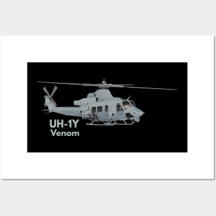 UH-1Y Venom Helicopter Posters and Art